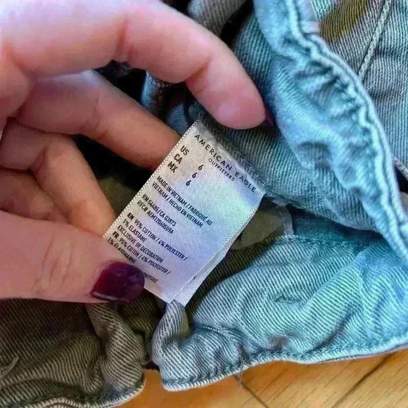 American Eagle Waist Tie Mom Shorts Size 6 - Picture 4 of 6